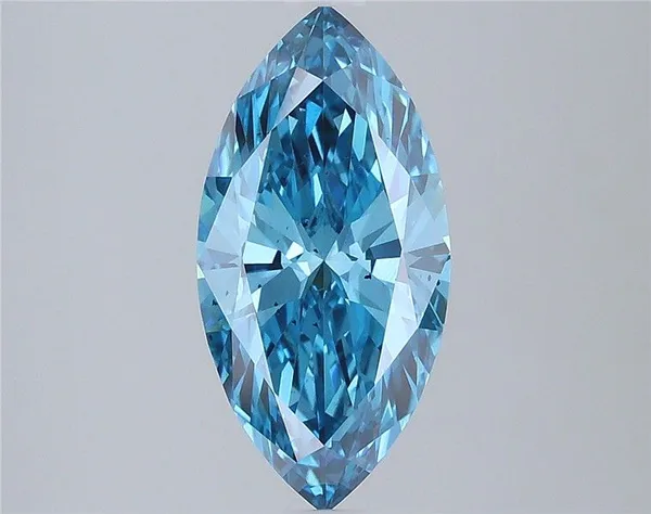 2.01ct MARQUISE Fancy Vivid Blue SI1 Coloured Lab diamond