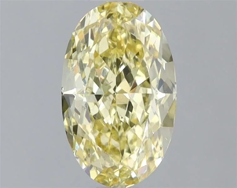 0.92ct OVAL Fancy Yellow VS1 Coloured Lab diamond