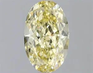 0.92ct OVAL Fancy Yellow VS1 Coloured Lab diamond