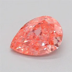 0.54ct PEAR Fancy Vivid Pink VS1 Coloured Lab diamond