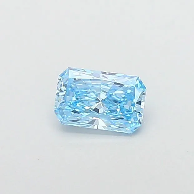 0.48ct RADIANT Fancy Vivid Blue VS1 Coloured Lab diamond