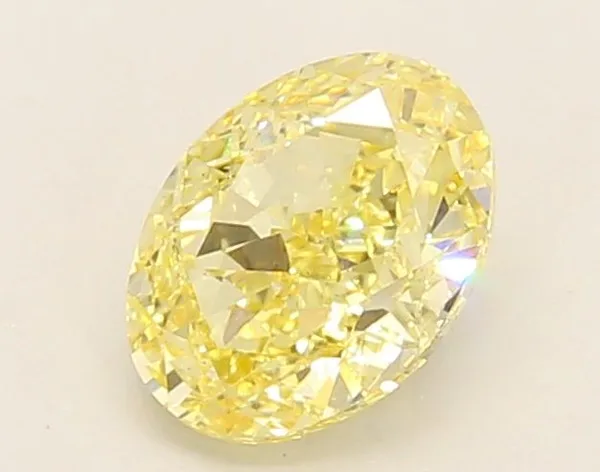 1.04ct OVAL Fancy Intense Yellow VS1 Coloured Lab diamond