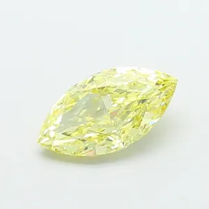1.8ct MARQUISE Fancy Yellow VS2 Coloured Lab diamond