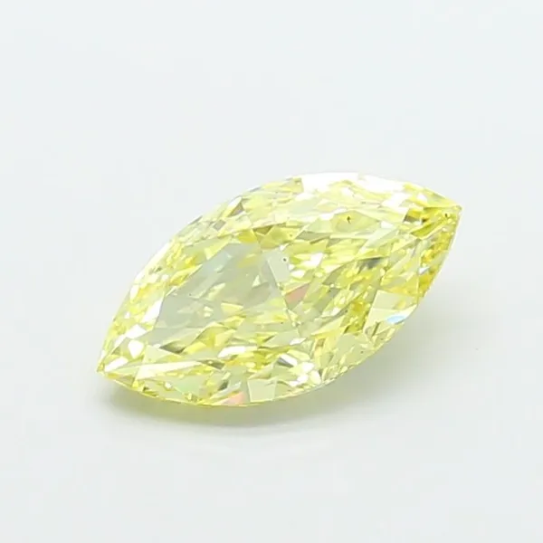 1.8ct MARQUISE Fancy Yellow VS2 Coloured Lab diamond