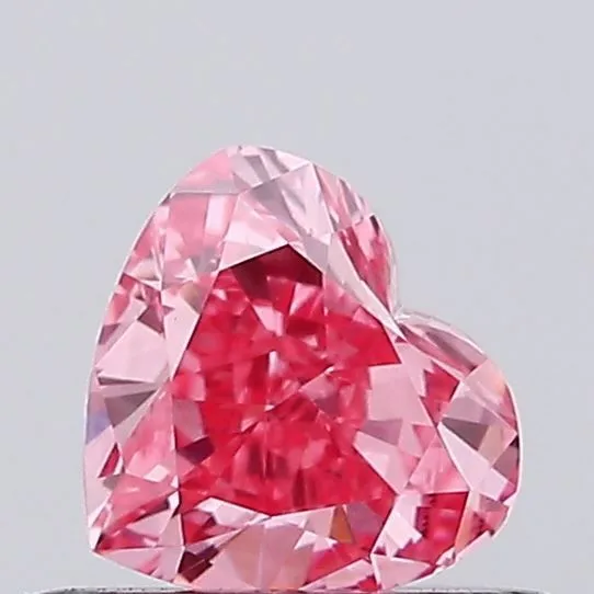 0.45ct HEART Fancy Vivid Pink VS1 Coloured Lab diamond