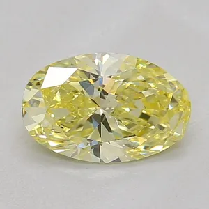 0.69ct OVAL Fancy Yellow VVS2 Coloured Lab diamond