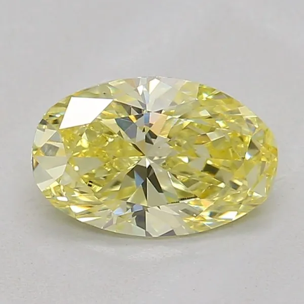 0.69ct OVAL Fancy Yellow VVS2 Coloured Lab diamond