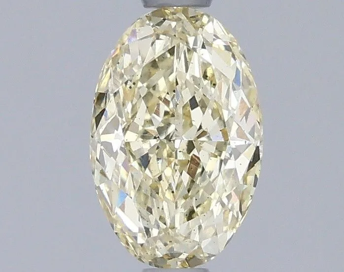1.06ct OVAL Fancy Light Yellow SI1 Coloured Lab diamond