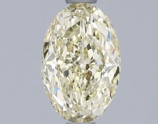 1.06ct OVAL Fancy Light Yellow SI1 Coloured Lab diamond