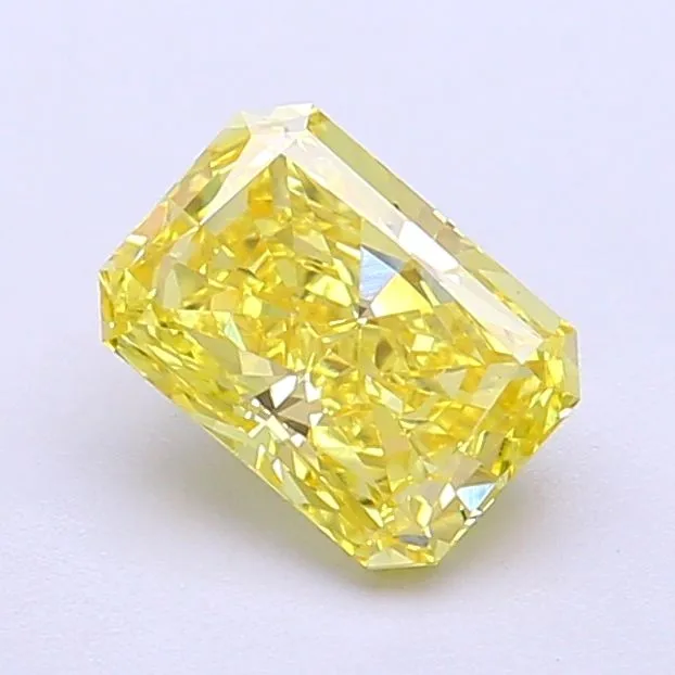 1.13ct RADIANT Fancy Vivid Yellow VVS2 Coloured Lab diamond