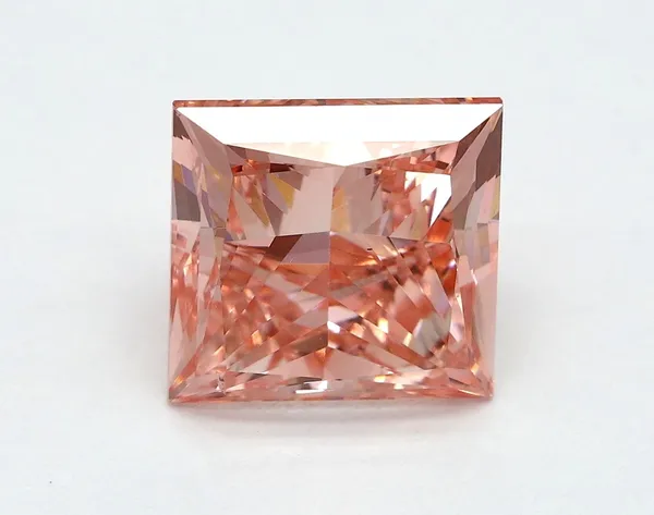 3ct PRINCESS Fancy Vivid Pink SI1 Coloured Lab diamond