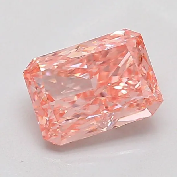1.01ct RADIANT Fancy Vivid Pink SI1 Coloured Lab diamond