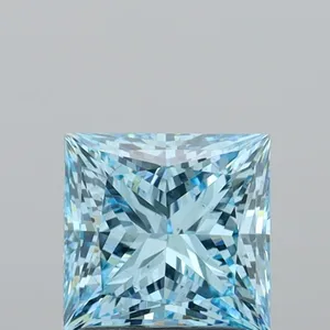 2.21ct PRINCESS Fancy Vivid Blue VS2 Coloured Lab diamond