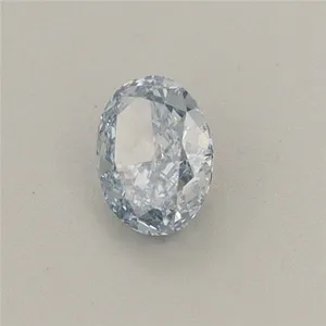 0.35ct OVAL Fancy Vivid Blue VVS2 Coloured Lab diamond