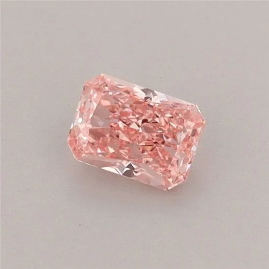 0.38ct RADIANT Fancy Vivid Pink VS1 Coloured Lab diamond