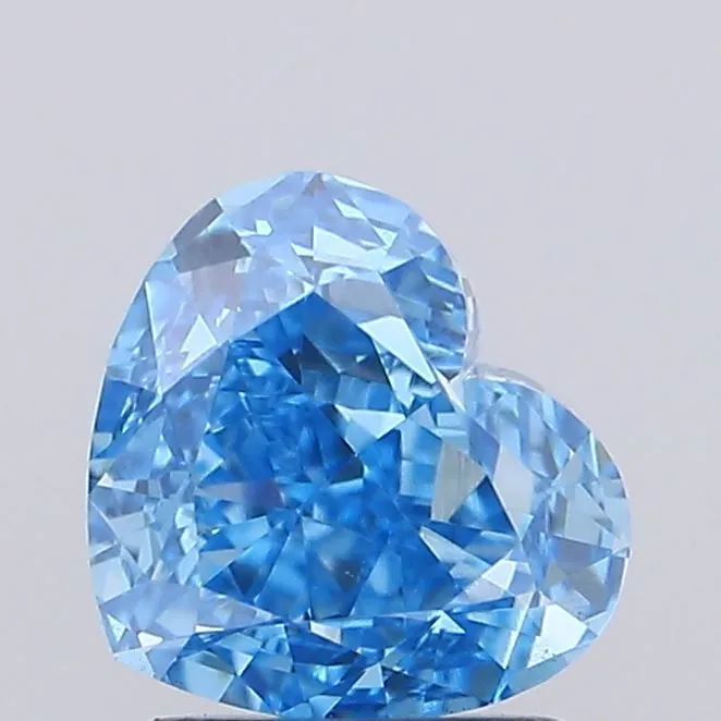 1.11ct HEART Fancy Vivid Blue VS2 Coloured Lab diamond