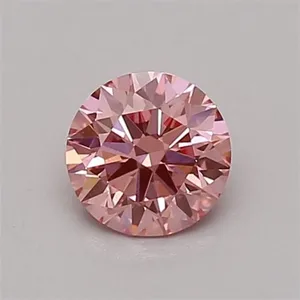 0.42ct ROUND Fancy Vivid Pink VVS2 Coloured Lab diamond