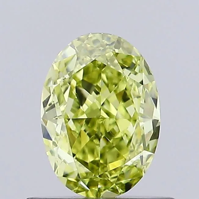 0.72ct OVAL Fancy Intense Yellow VS1 Coloured Lab diamond
