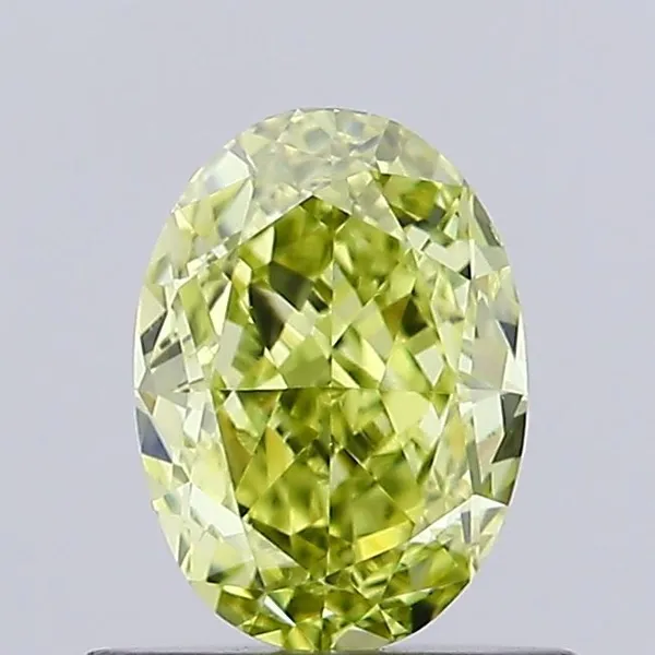0.72ct OVAL Fancy Intense Yellow VS1 Coloured Lab diamond