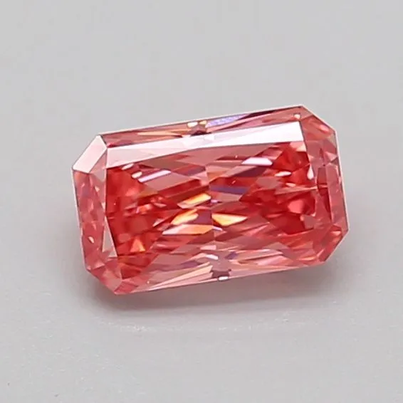 0.6ct RADIANT Fancy Vivid Pink VVS2 Coloured Lab diamond