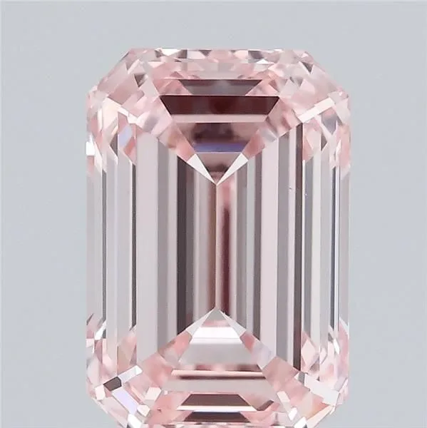0.99ct EMERALD Fancy Intense Pink VS1 Coloured Lab diamond