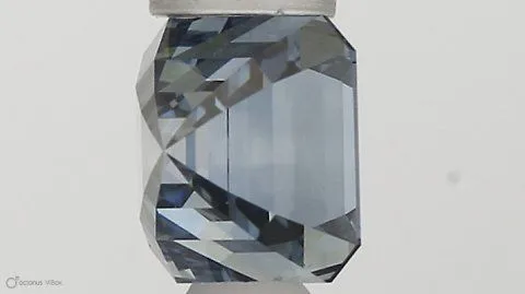 0.51ct EMERALD Fancy Vivid Blue VVS2 Coloured Lab diamond