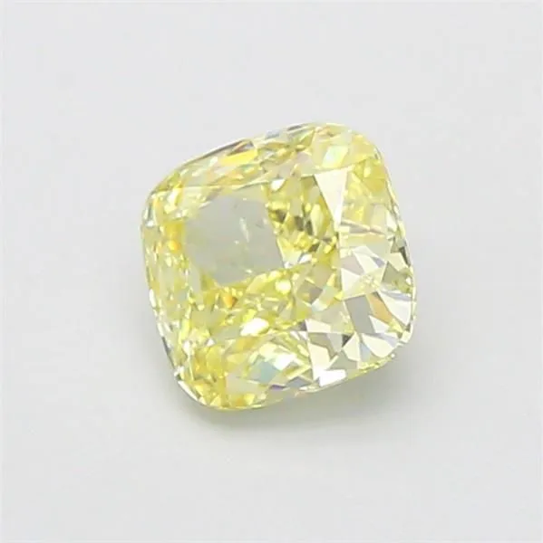 1.26ct CUSHION Fancy Intense Yellow VVS2 Coloured Lab diamond