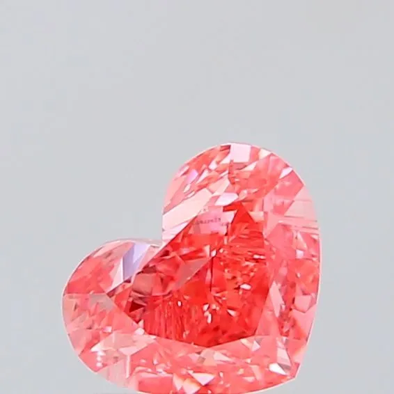 1.19ct HEART Fancy Vivid Pink VS1 Coloured Lab diamond
