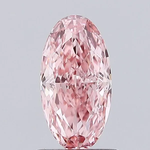 1.02ct OVAL Fancy Vivid Pink VS1 Coloured Lab diamond