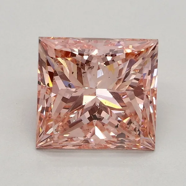 2ct PRINCESS Fancy Intense Pink SI2 Coloured Lab diamond