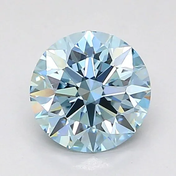 1.04ct ROUND Fancy Vivid Blue VVS2 Coloured Lab diamond