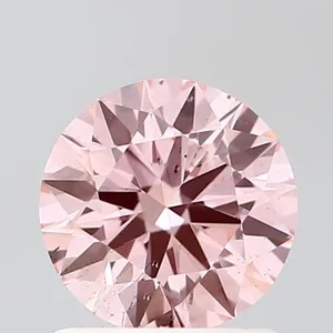 0.87ct ROUND Fancy Vivid Pink SI1 Coloured Lab diamond