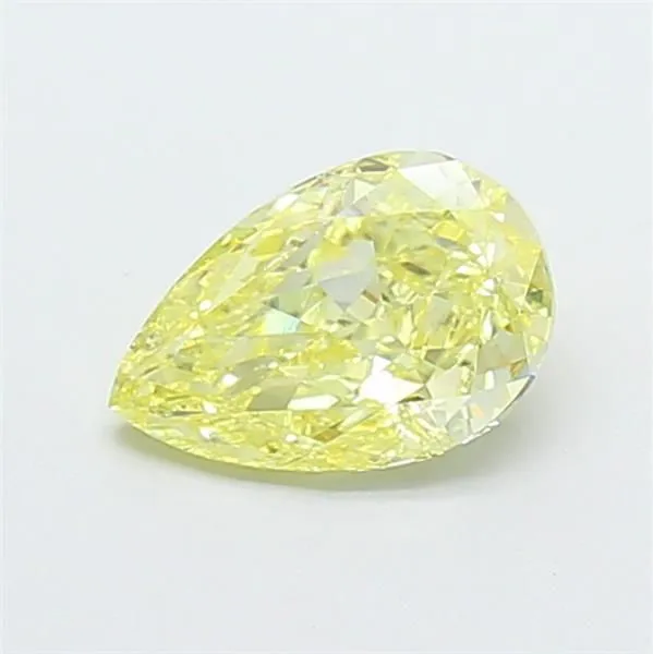 0.92ct PEAR Fancy Intense Yellow VVS2 Coloured Lab diamond