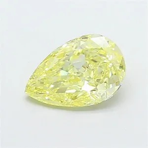 0.92ct PEAR Fancy Intense Yellow VVS2 Coloured Lab diamond