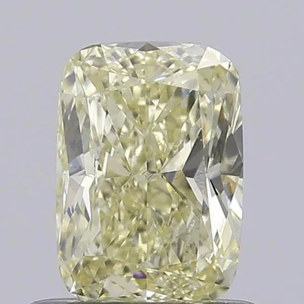 0.74ct CUSHION Fancy Light Yellow VS2 Coloured Lab diamond