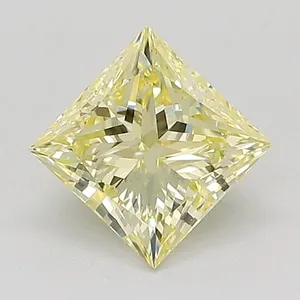1.02ct PRINCESS Fancy Yellow VS1 Coloured Lab diamond