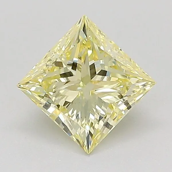 1.02ct PRINCESS Fancy Yellow VS1 Coloured Lab diamond