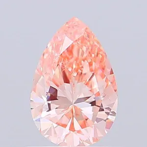0.81ct PEAR Fancy Vivid Pink VS1 Coloured Lab diamond