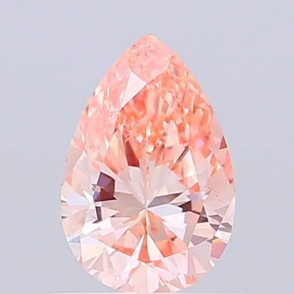 0.81ct PEAR Fancy Vivid Pink VS1 Coloured Lab diamond