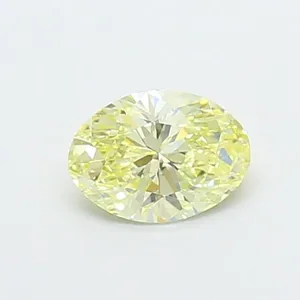 0.51ct OVAL Fancy Light Yellow VS1 Coloured Lab diamond