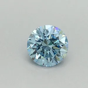 0.34ct ROUND Fancy Vivid Blue VS1 Coloured Lab diamond