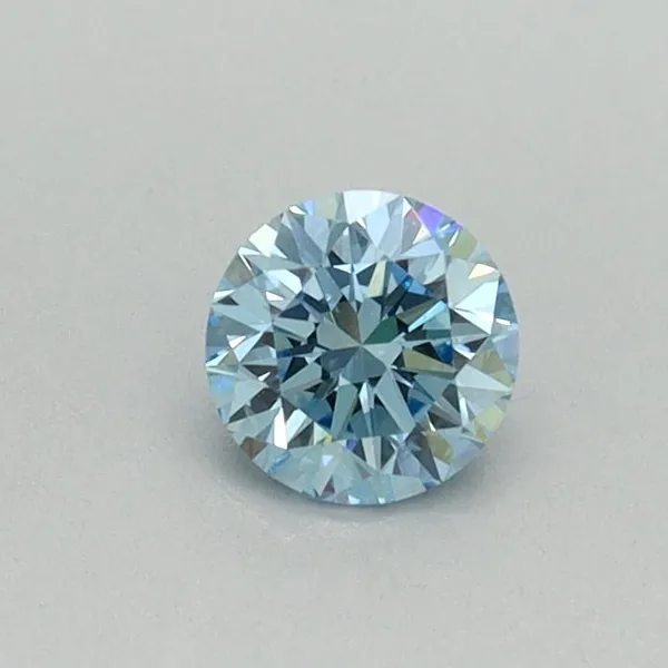 0.34ct ROUND Fancy Vivid Blue VS1 Coloured Lab diamond