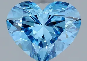 1.01ct HEART Fancy Vivid Blue VS2 Coloured Lab diamond