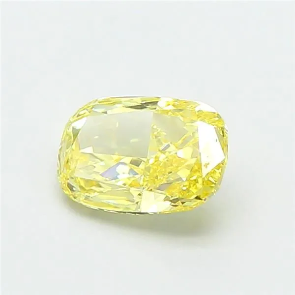 1ct CUSHION Fancy Intense Yellow VVS2 Coloured Lab diamond