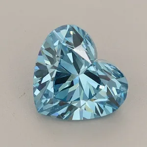 1.27ct HEART Fancy Vivid Blue VS1 Coloured Lab diamond