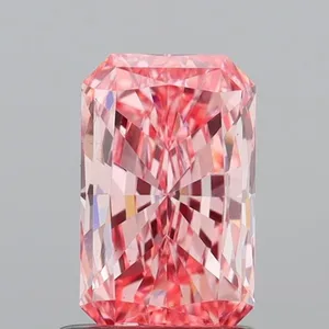 1.01ct RADIANT Fancy Vivid Pink VS1 Coloured Lab diamond