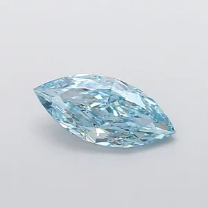 1ct MARQUISE Fancy Vivid Blue VS1 Coloured Lab diamond