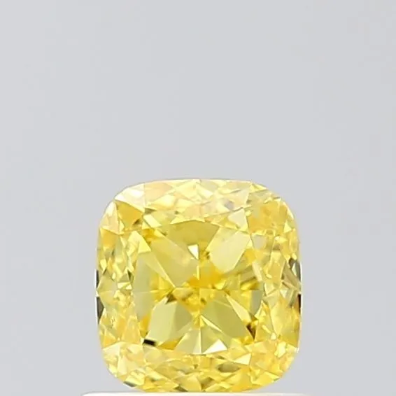 1ct CUSHION Fancy Vivid Yellow VS1 Coloured Lab diamond