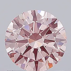 0.86ct ROUND Fancy Intense Pink VS1 Coloured Lab diamond