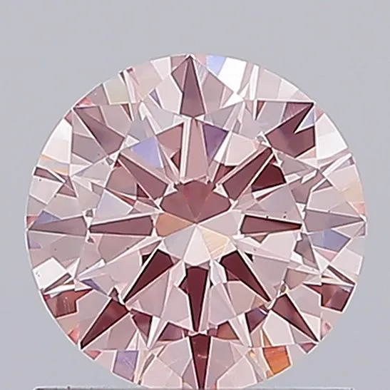 0.86ct ROUND Fancy Intense Pink VS1 Coloured Lab diamond